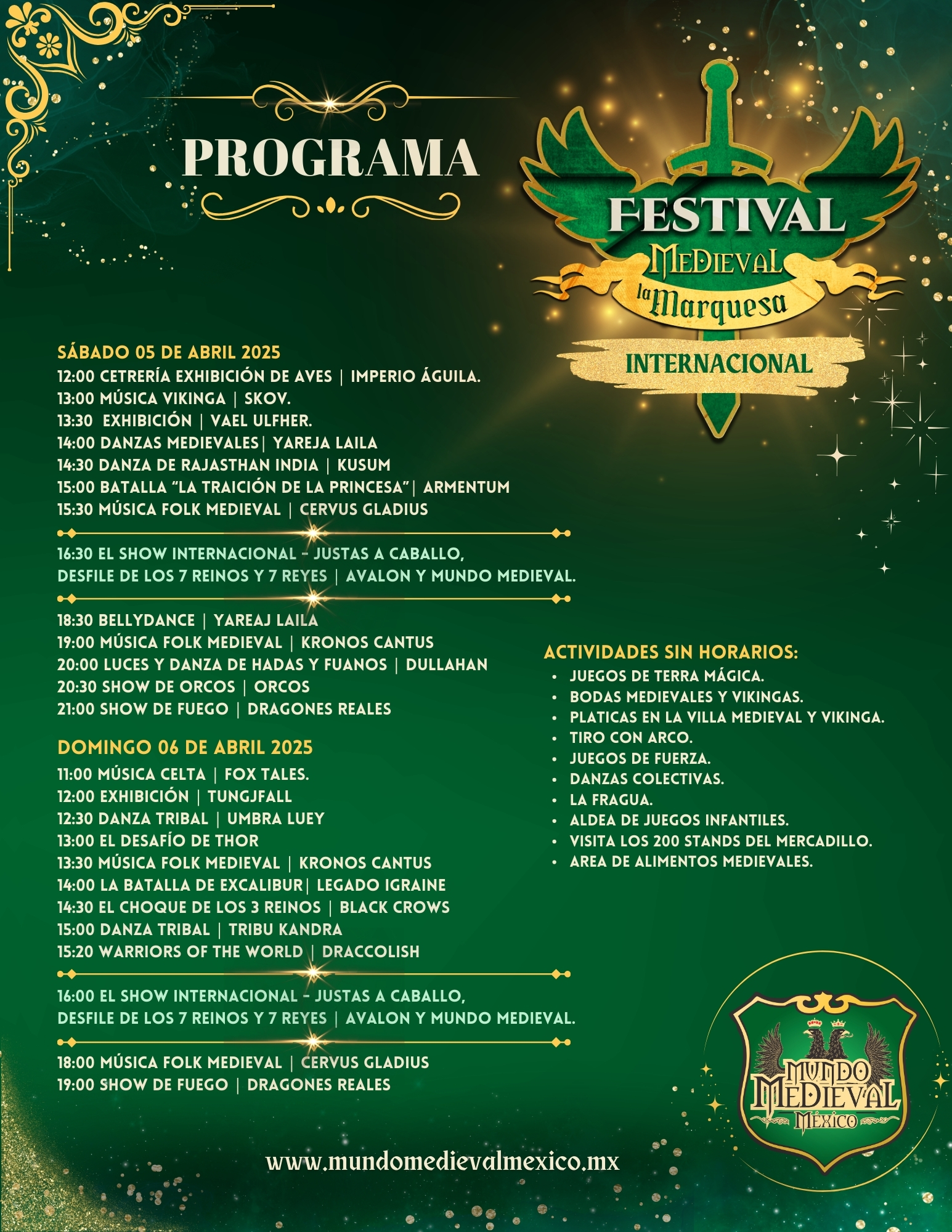 Programa Festival Medieval La Marquesa 2025