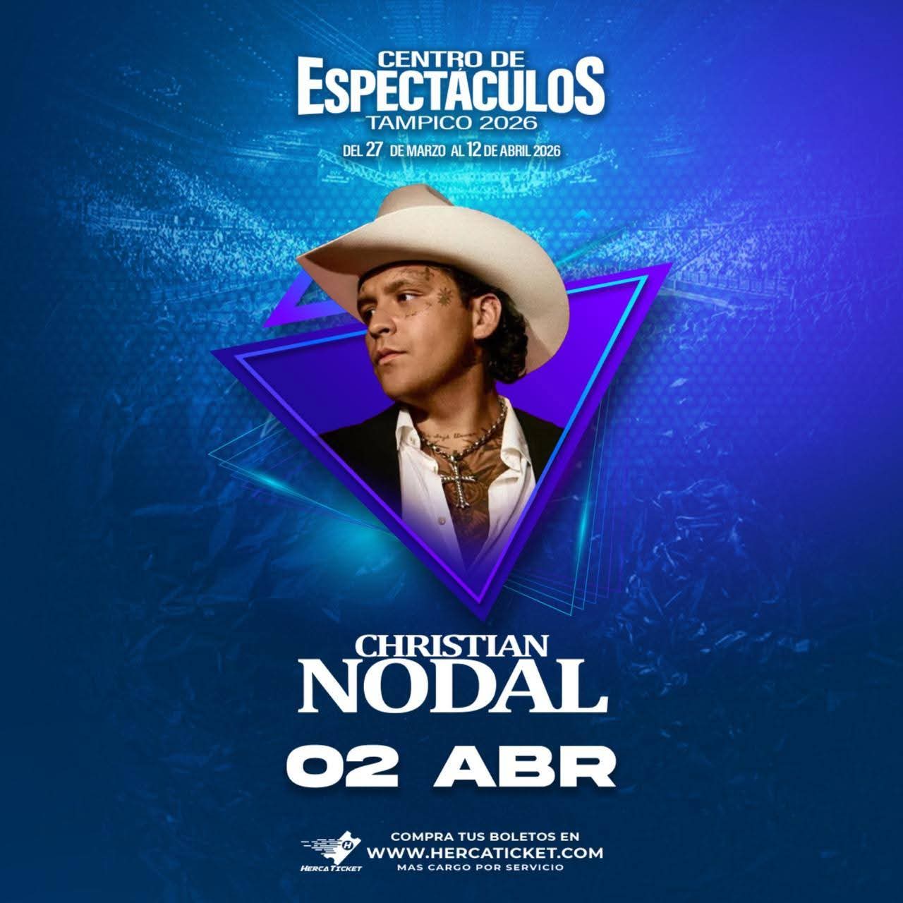 Christian Nodal en Centro de Espectáculos Tampico 2026