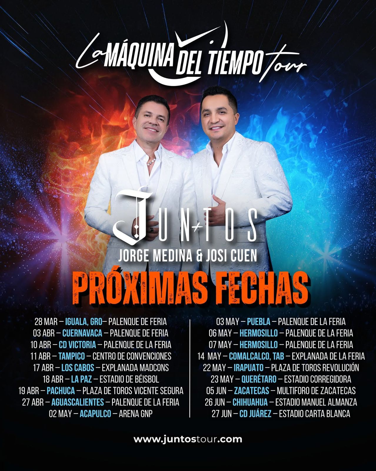 Fechas y sedes del Juntos Tour 2026