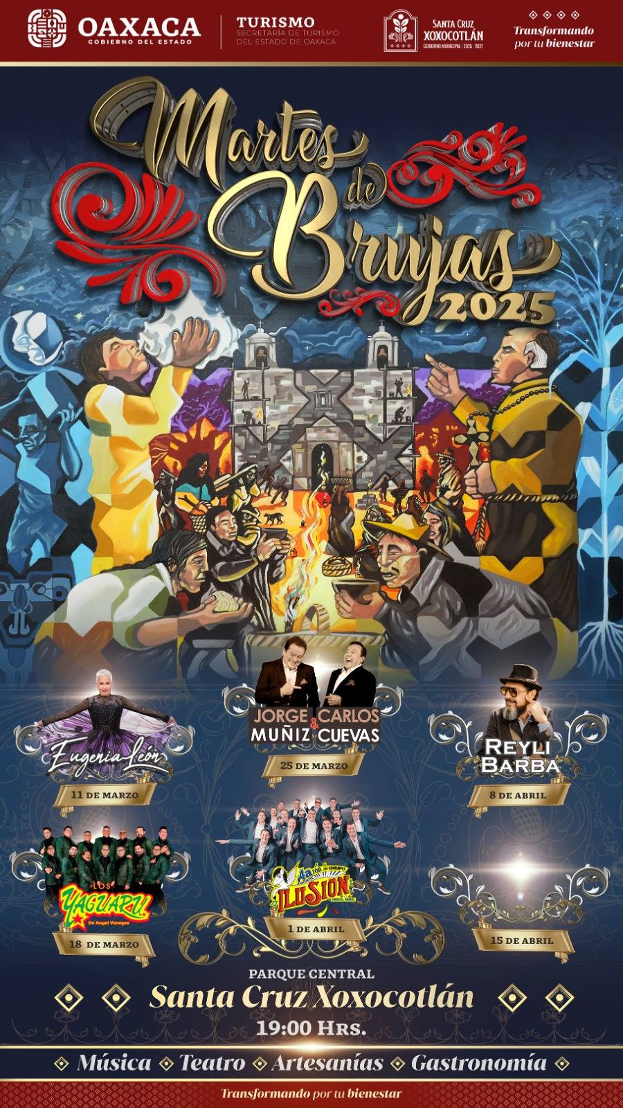 Elenco Martes de Brujas Santa Cruz Xoxocotlán 2025