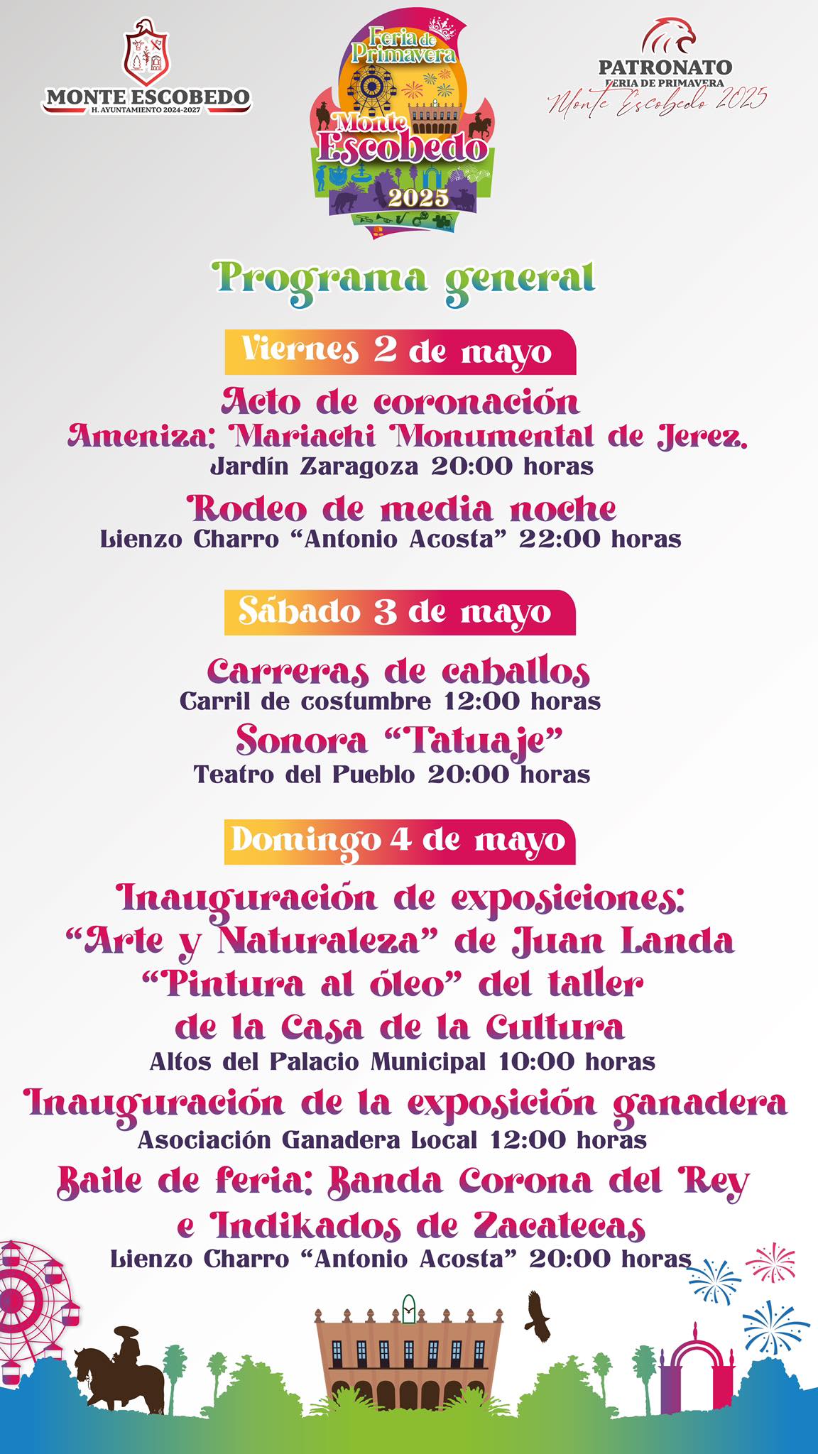 Programa Feria de Primavera Monte Escobedo 2025