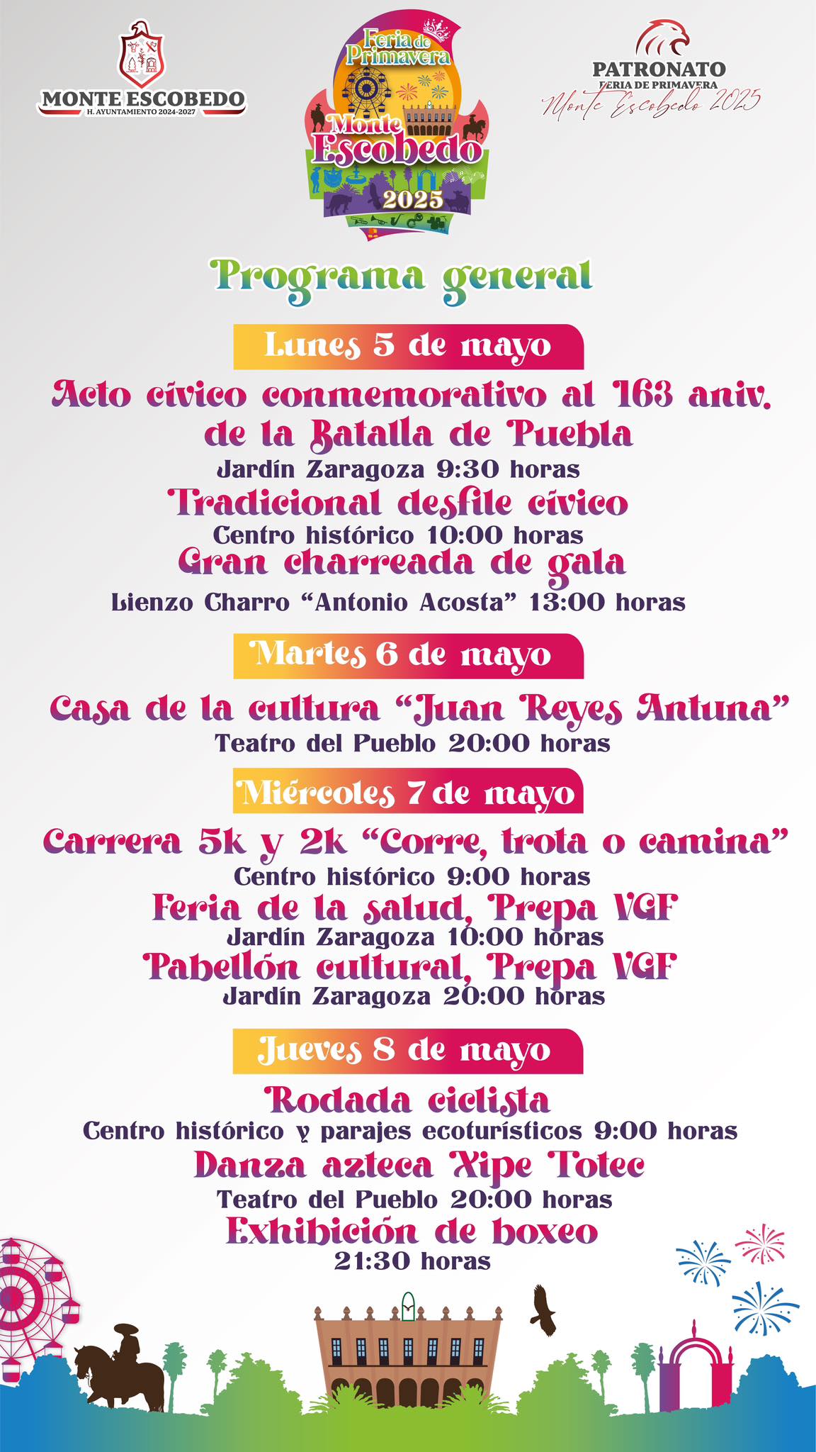 Programa Feria de Primavera Monte Escobedo 2025