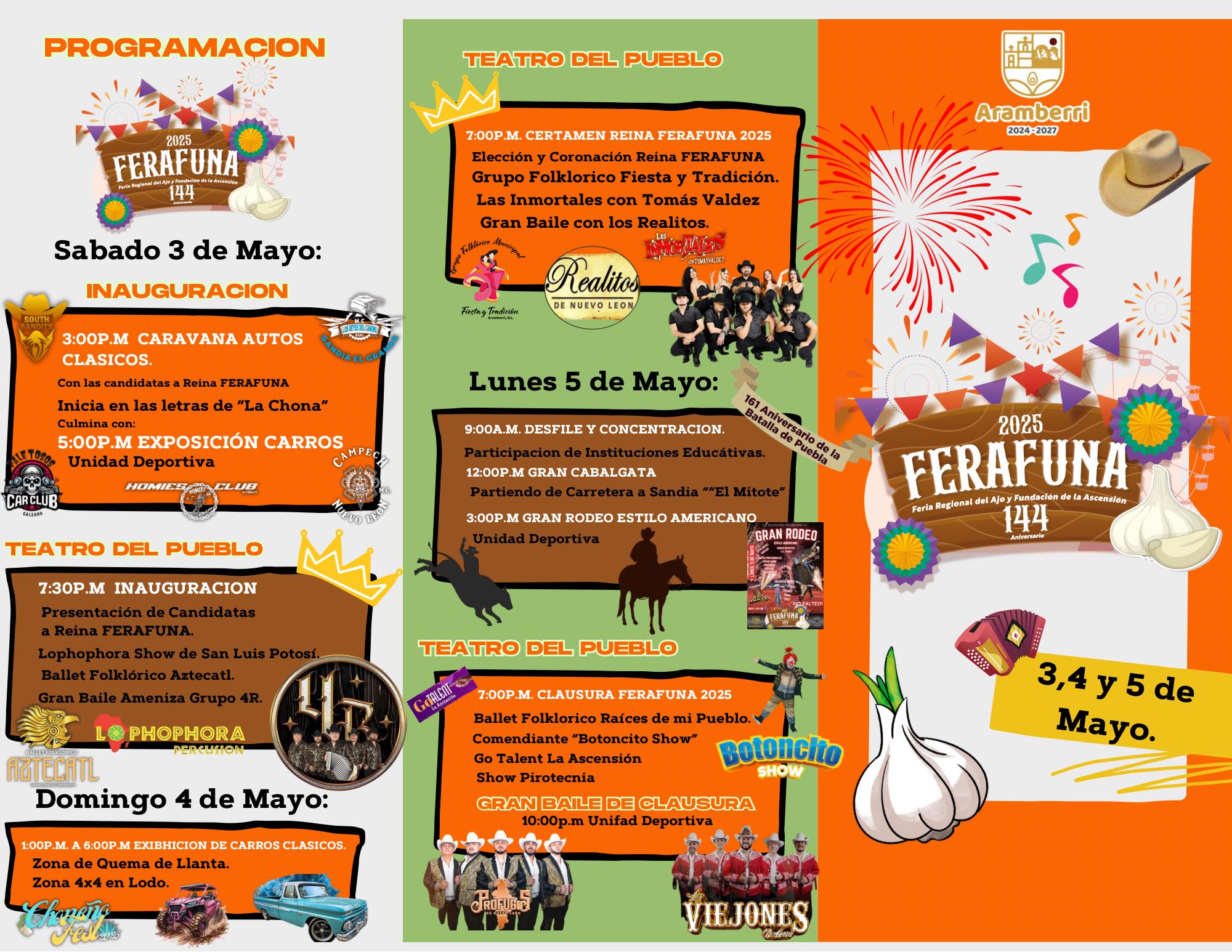 Programa Feria del Ajo y Fundación de la Ascención Aramberri 2025