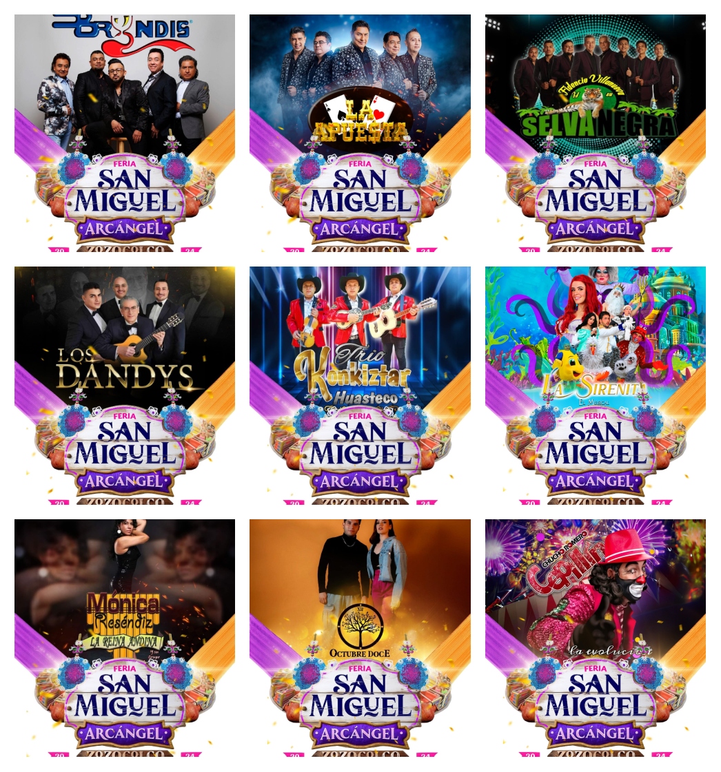 Elenco Feria San Miguel Zozocolco 2024