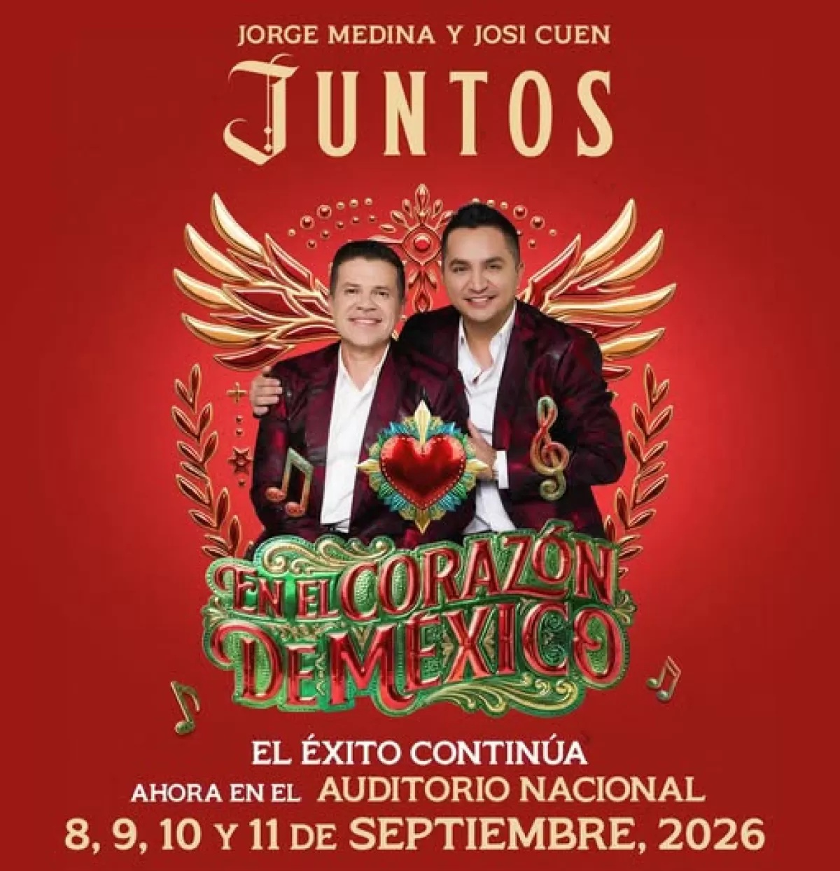 JUNTOS: Jorge Medina y Josi Cuen en el Auditorio Nacional 2026