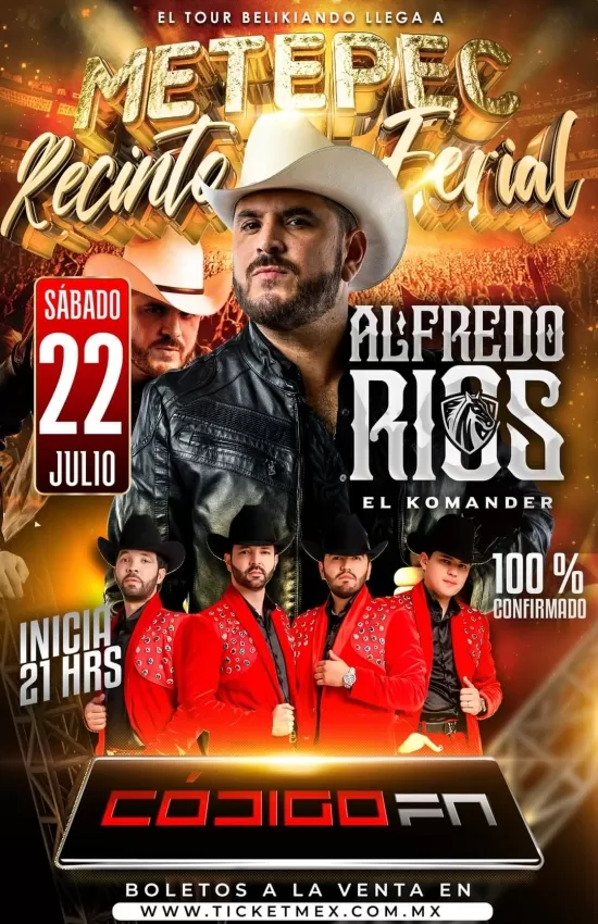 Alfredo Ríos El Komander en Metepec, Edomex, Julio 2023 Alfredo Ríos El Komander en Metepec, Edomex, Julio 2023