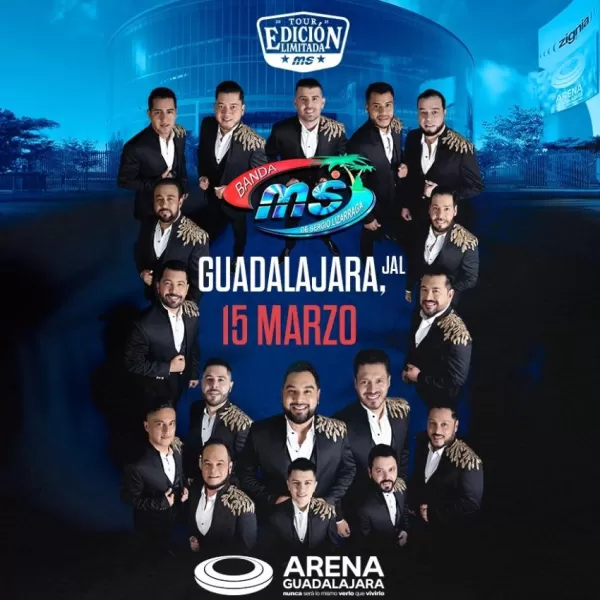 Banda MS en la Arena Guadalajara, Marzo 2025 Dónde Hay Feria