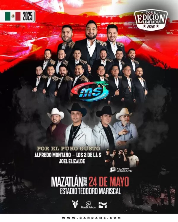 Banda MS en Mazatlán, Sinaloa, Mayo 2025