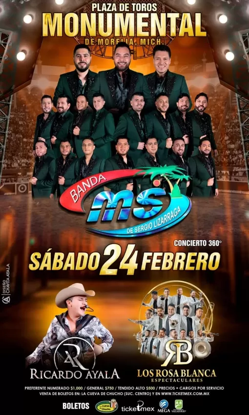 Banda MS en Morelia, Michoacán, Febrero 2024