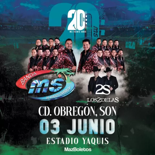 Banda MS y Los 2 de la S en Ciudad Obregón, Sonora, Junio 2023