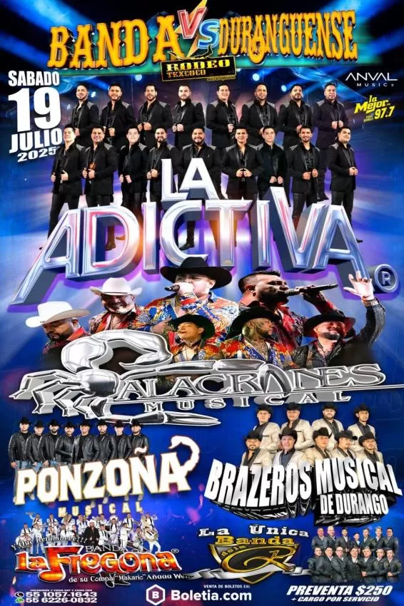 Banda vs Duranguense en el Rodeo Texcoco, Julio 2025