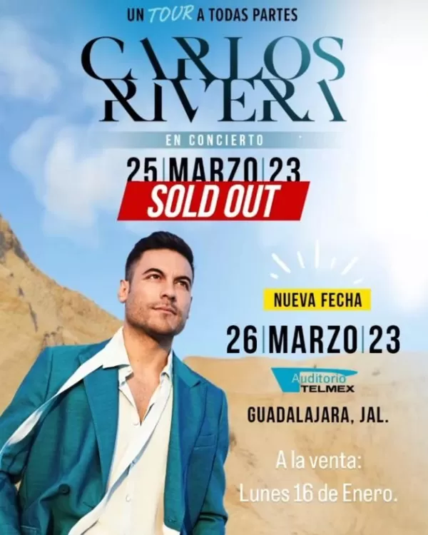 Carlos Rivera en el Auditorio Telmex de Guadalajara, Marzo 2023 Carlos Rivera en el Auditorio Telmex de Guadalajara, Marzo 2023