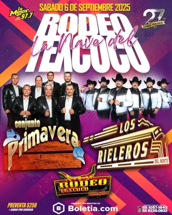 Conjunto Primavera y Los Rieleros del Norte en el Rodeo Texcoco