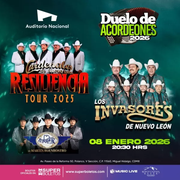Duelo de Acordeones en el Auditorio Nacional 2026
