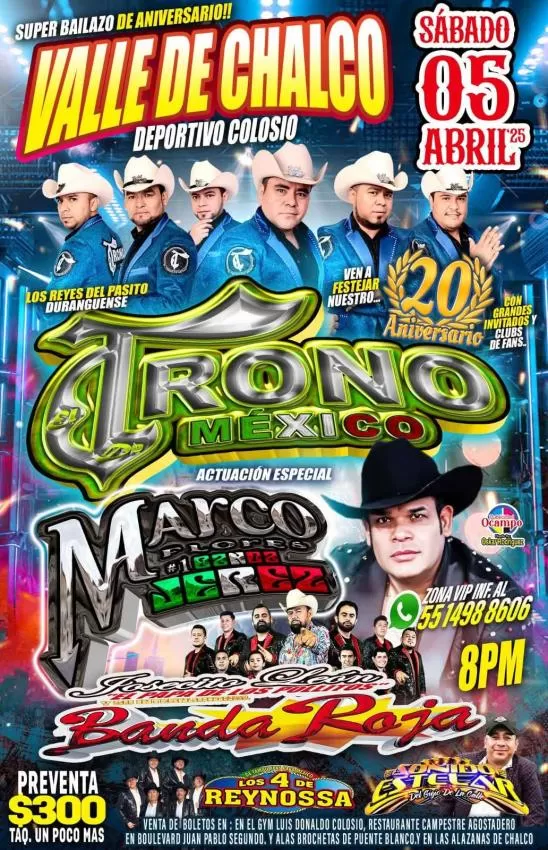 El Trono de México en Valle de Chalco, Abril 2025