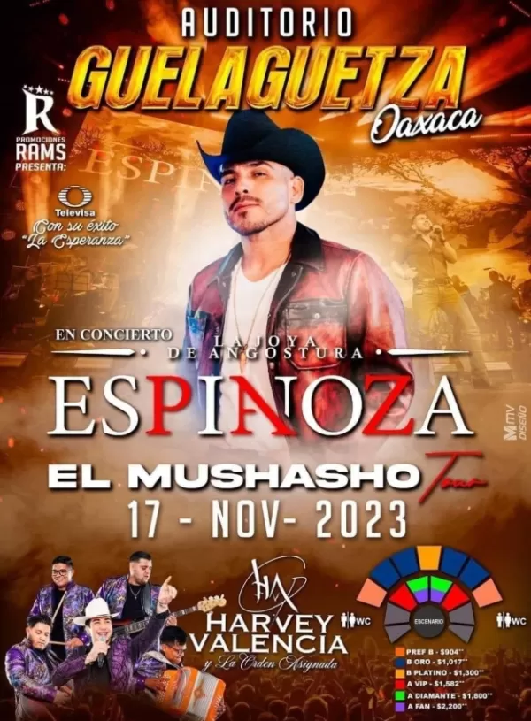 Espinoza Paz en el Auditorio Guelaguetza de Oaxaca, Noviembre 2023