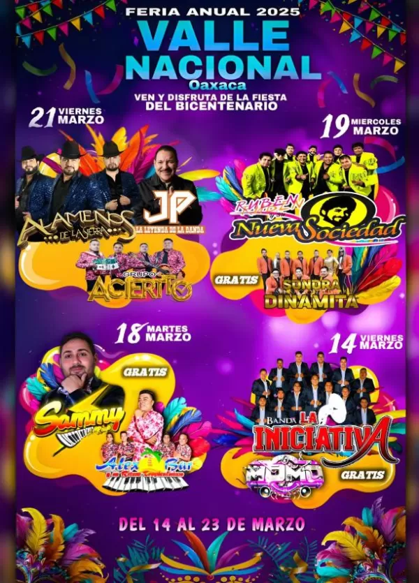 Feria Anual Valle Nacional Oaxaca 2025