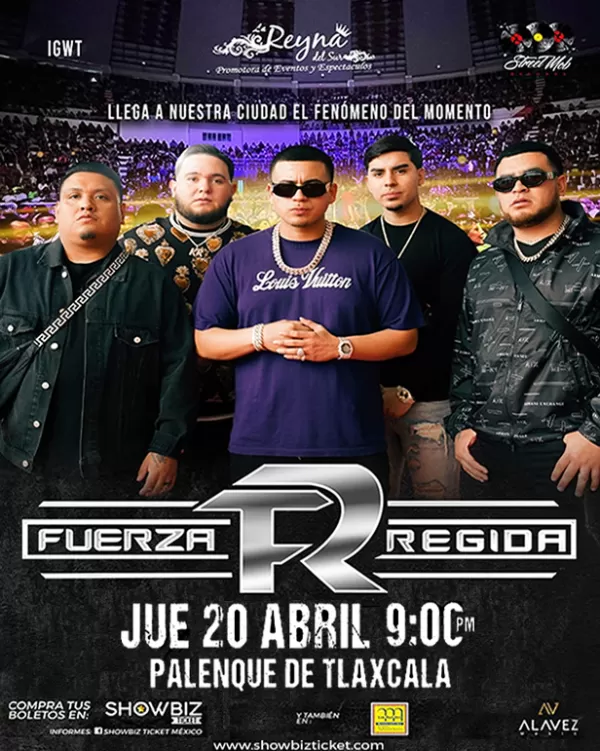 Fuerza Regida en el Palenque de Tlaxcala, Abril 2023 Fuerza Regida en el Palenque de Tlaxcala, Abril 2023