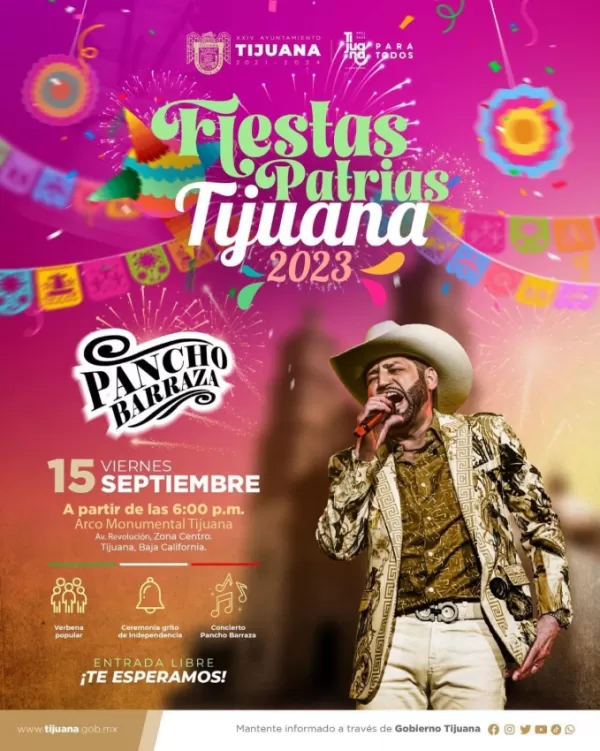 Grito de Independencia 2023 en Tijuana, Baja California