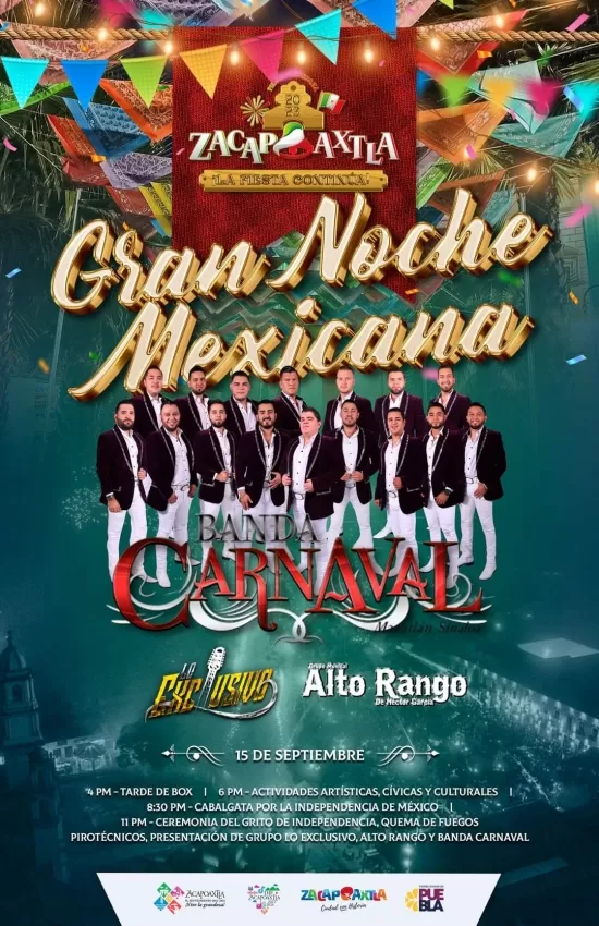 Grito de Independencia 2023 en Zacapoaxtla, Puebla