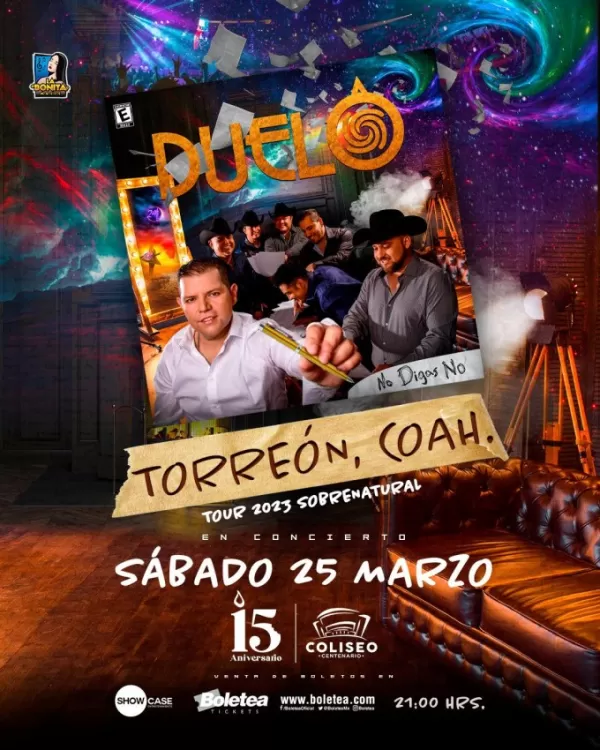Grupo Duelo en el Coliseo Centenario de Torreón, Coahuila, Marzo 2023 Grupo Duelo en el Coliseo Centenario de Torreón, Coahuila, Marzo 2023