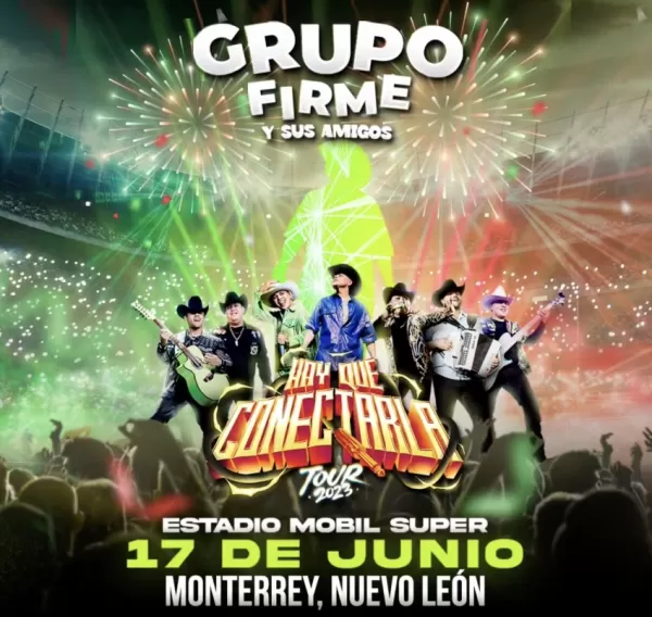 Grupo Firme en el Estadio Sultanes, Monterrey, Nuevo León, Junio 2023