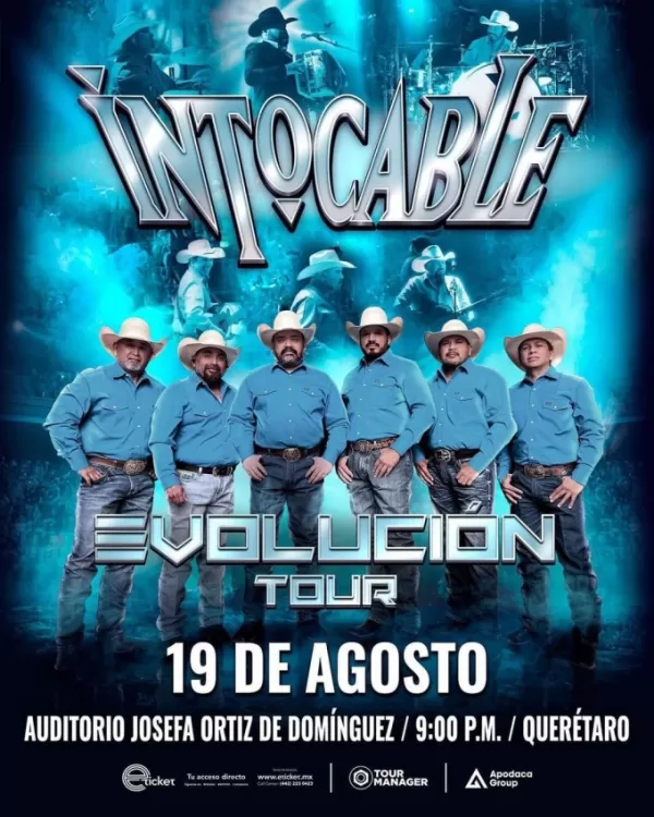 Grupo Intocable en el Auditorio Josefa Ortiz, Querétaro, Agosto 2023 Grupo Intocable en el Auditorio Josefa Ortiz, Querétaro, Agosto 2023