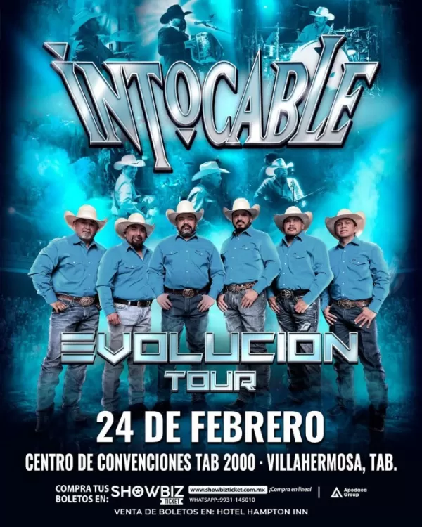 Grupo Intocable en Villahermosa, Tabasco, Febrero 2023 Grupo Intocable en Villahermosa, Tabasco, Febrero 2023