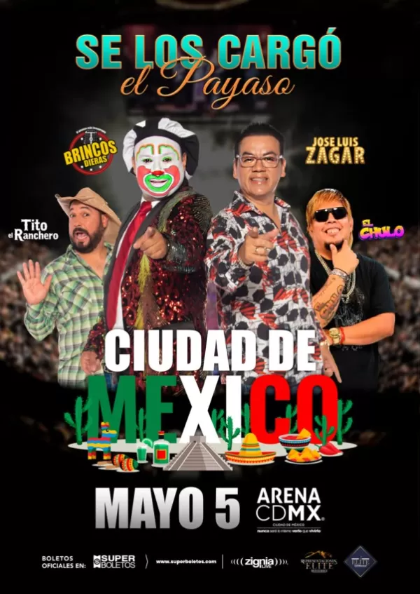 José Luis Zagar, Brincos Dieras, Tito El Ranchero y El Chulo en Arena CDMX, Mayo 2023 José Luis Zagar, Brincos Dieras, Tito El Ranchero y El Chulo en Arena CDMX, Mayo 2023