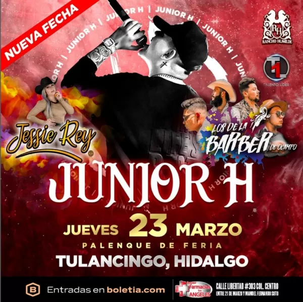 Junior H en el Palenque de Tulancingo, Hidalgo, Marzo 2023 Junior H en el Palenque de Tulancingo, Hidalgo, Marzo 2023