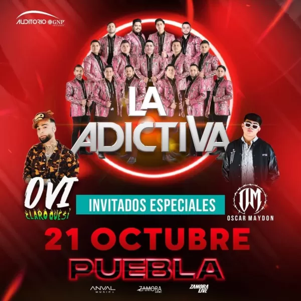 La Adictiva en el Auditorio GNP Seguros Puebla, Octubre 2023