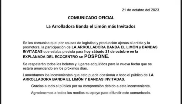La Arrolladora Banda El Limón en el Ecocentro Expositor de Querétaro, Octubre 2023