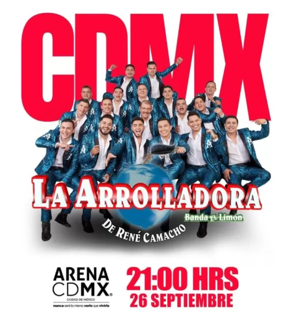 La Arrolladora Banda El Limón en la Arena CDMX, Septiembre 2025