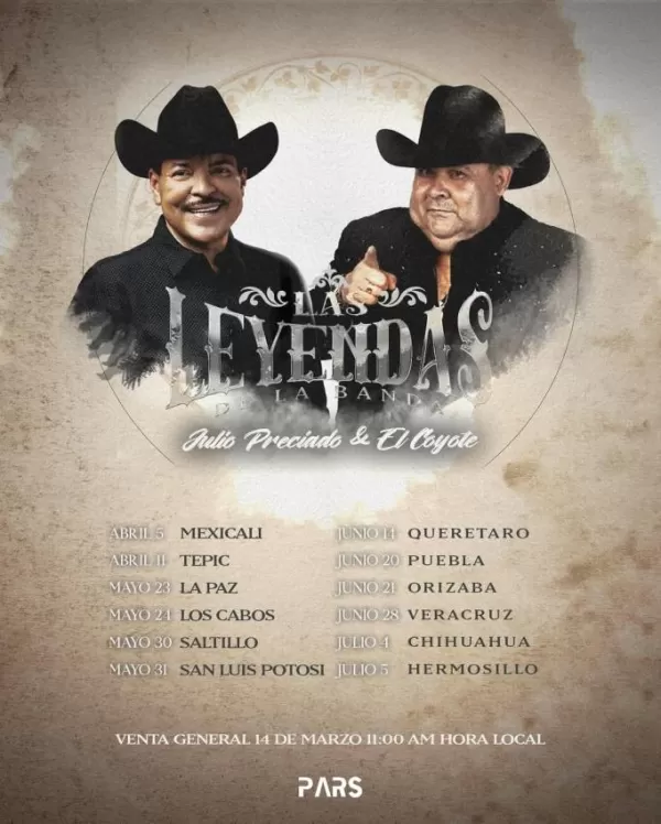 Las Leyendas de la Banda Tour 2025: fechas, recintos, ciudades 