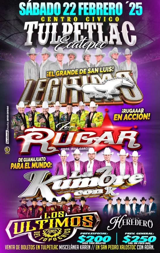 Legítimo, Los Rugar, La Kumbre con K en Tulpetlac, Ecatepec, Febrero 2025