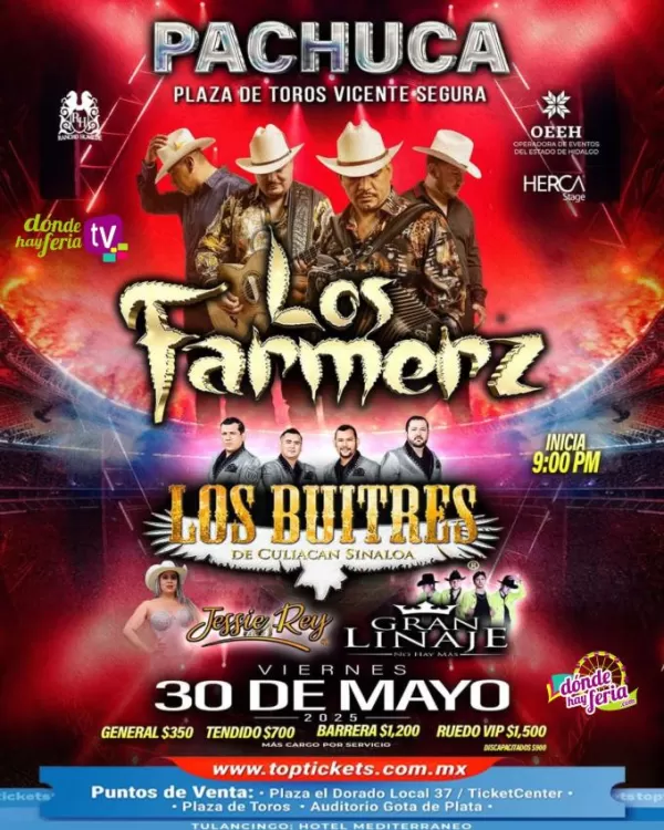 Los Farmerz en Pachuca, Hidalgo, Mayo 2025