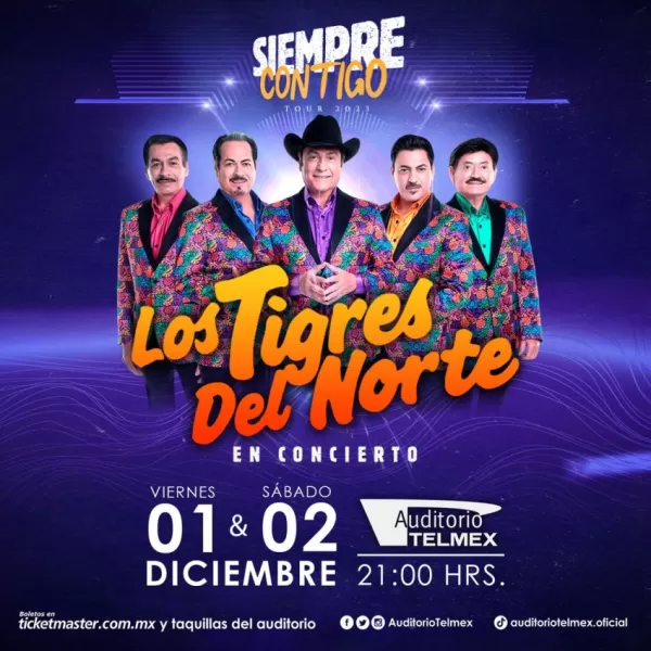 Los Tigres del Norte en el Auditorio Telmex, Diciembre 2023
