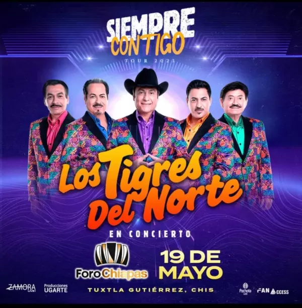 Los Tigres del Norte en el Foro Chiapas, Mayo 2023