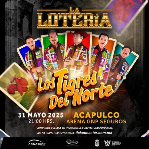 Los Tigres del Norte en la Arena GNP Seguros Acapulco, Mayo 2025