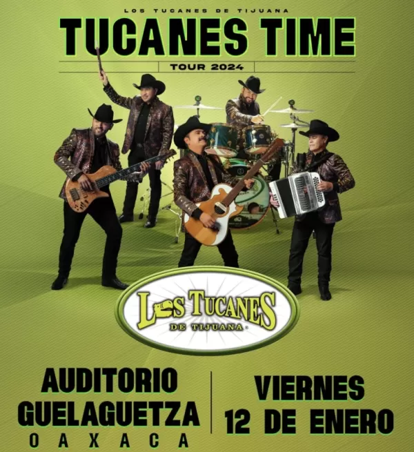 Los Tucanes de Tijuana en el Auditorio Guelaguetza de Oaxaca, Enero 2024