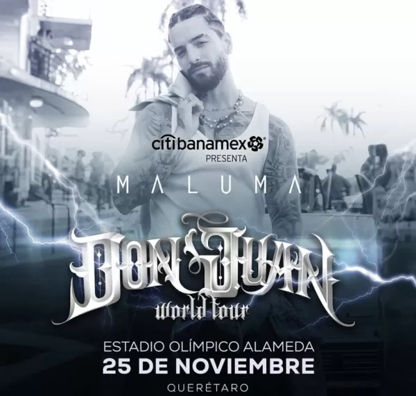 Maluma en el Estadio Olímpico Alameda de Querétaro, Noviembre 2023