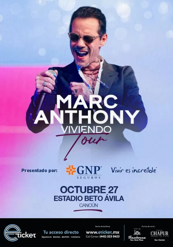 Marc Anthony en Estadio Beto Ávila de Cancún, Quintana Roo, Octubre 2023