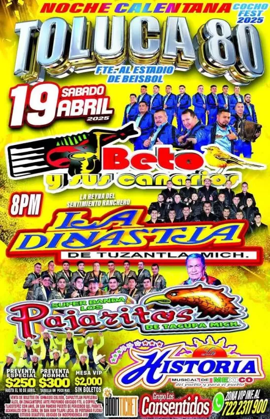 Noche Calentana en Toluca, Estado de México, Abril 2025
