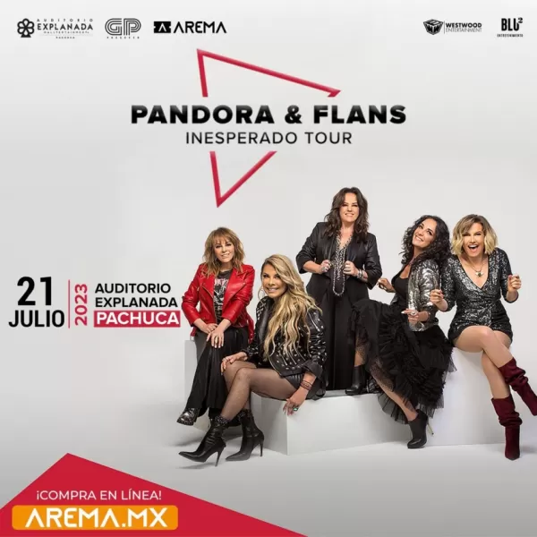 Pandora y Flans en el Auditorio Explanada Pachuca, Julio 2023 Pandora y Flans en el Auditorio Explanada Pachuca, Julio 2023