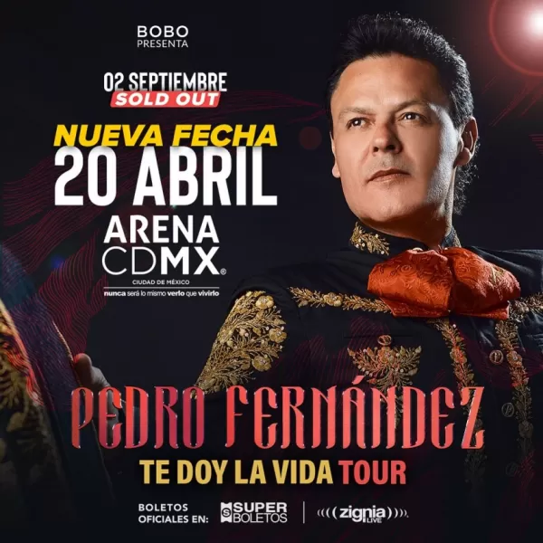 Pedro Fernández en la Arena CDMX, Abril 2024