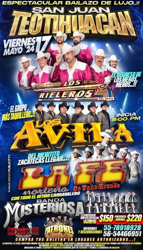 Rieleros del Norte, Los Ávila, La Fé Norteña en Teotihuacán, Mayo 2024