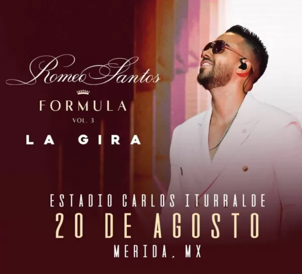 Romeo Santos en el Estadio Carlos Iturralde, Mérida, Yucatán, Agosto 2023 Romeo Santos en el Estadio Carlos Iturralde, Mérida, Yucatán, Agosto 2023
