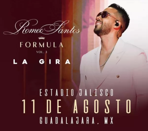 Romeo Santos en el Estadio Jalisco, Guadalajara, Jal, Agosto 2023 Romeo Santos en el Estadio Jalisco, Guadalajara, Jal, Agosto 2023