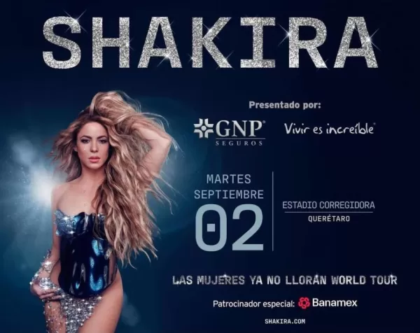 Shakira en el Estadio Corregidora, Queretaro, Septiembre 2025
