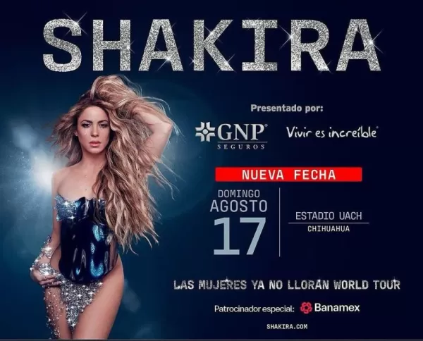 Shakira en el Estadio UACH, Chihuahua